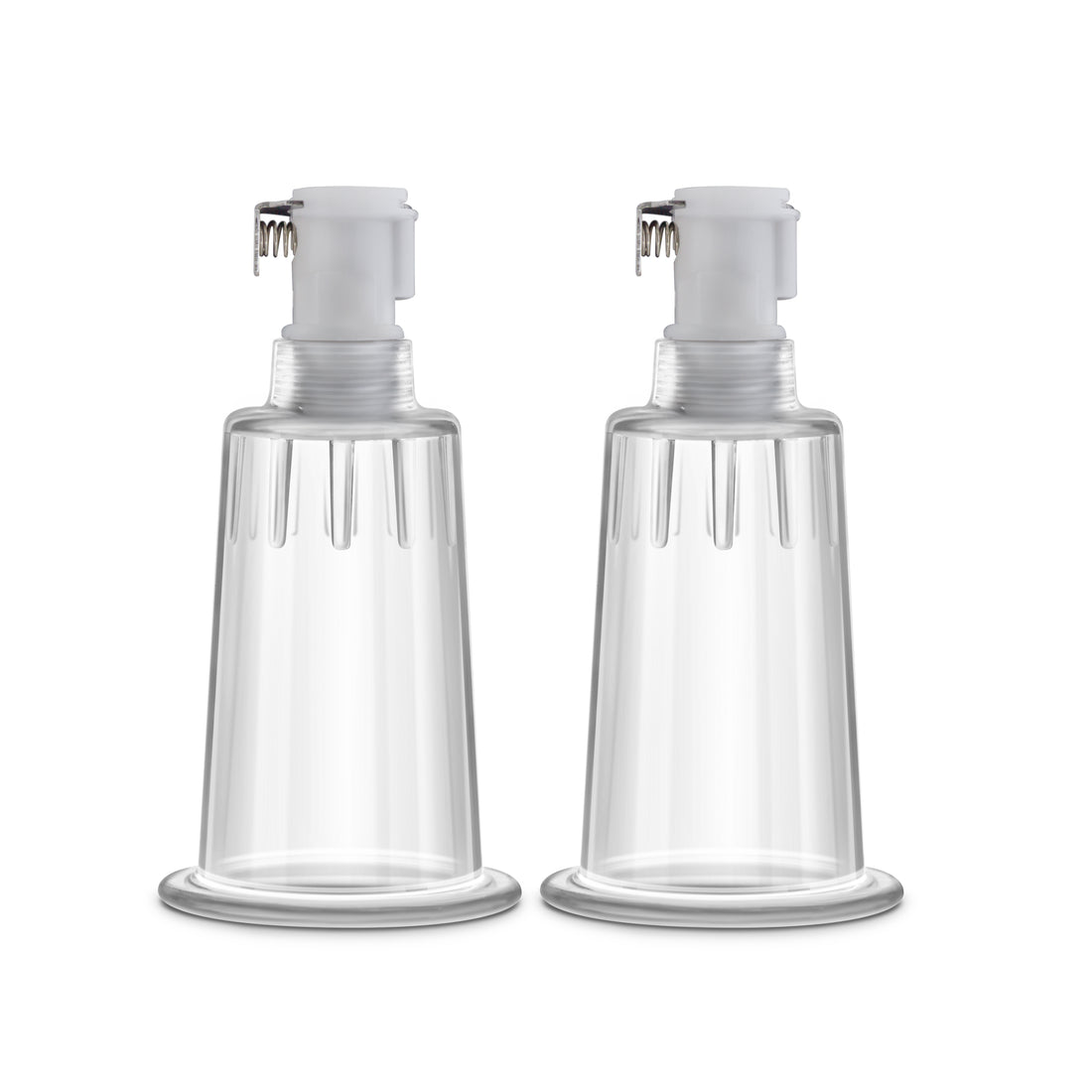 Temptasia Nipple Pumping Cylinders Set of 2 (1 Inch Diameter) - Clear BL-09711