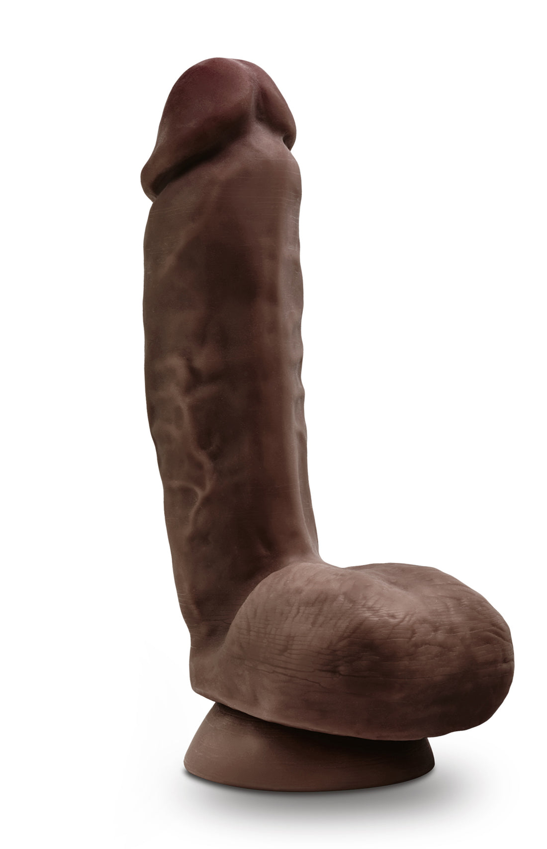 Dr. Skin Glide - 8.5 Inch Self Lubricating Dildo Lubricating Dildo With Balls - Chocolate BL-52586