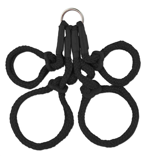 Fetish Fantasy Series Japanese Silk Rope Hogtie - Black PD3815-23