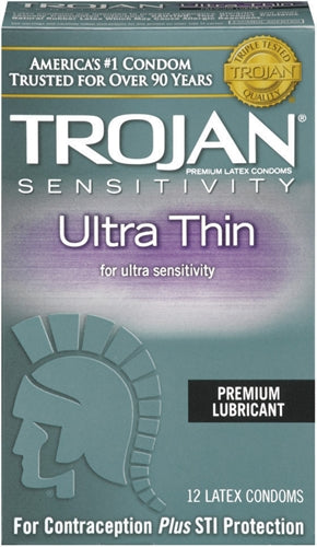 Trojan Sensitivity Ultra Thin Lubricated Condoms - 12 Pack TJ92642