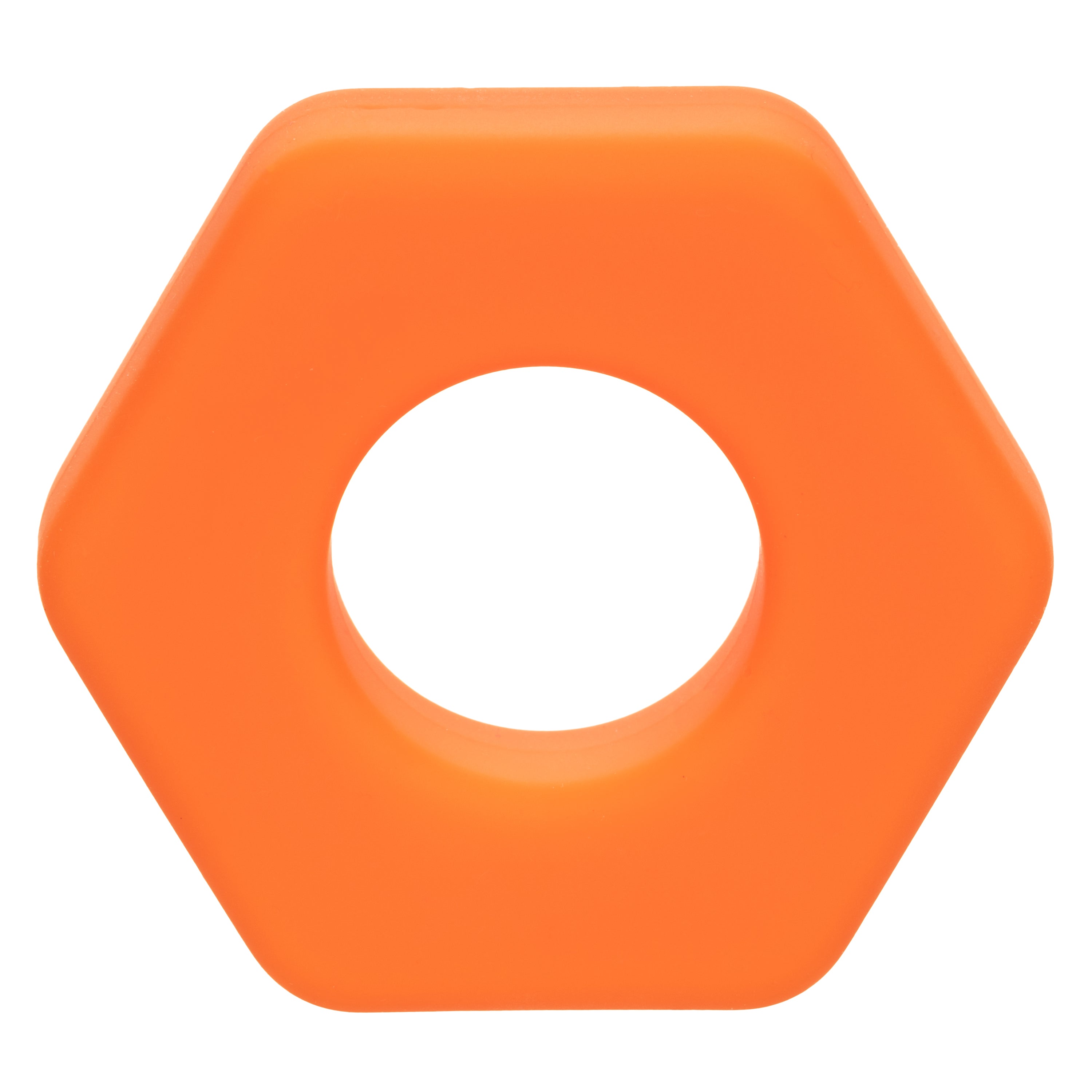 Alpha Liquid Silicone Prolong Sexagon Ring - Orange SE1491702