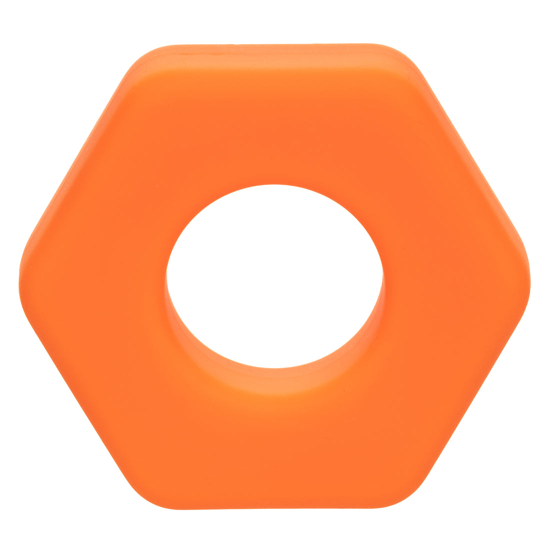 Alpha Liquid Silicone Prolong Sexagon Ring - Orange SE1491702