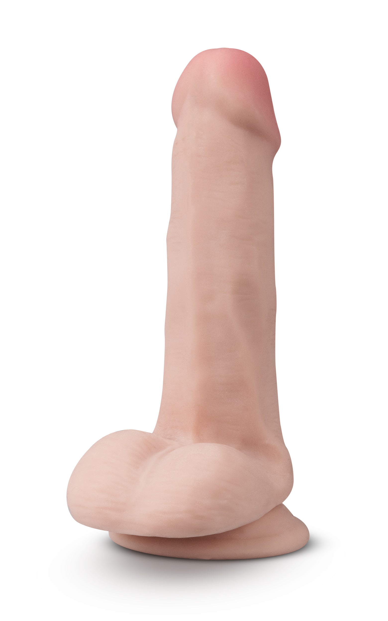 Dr. Skin Plus - 6 Inch Posable Dildo With Balls - Vanilla BL-14903