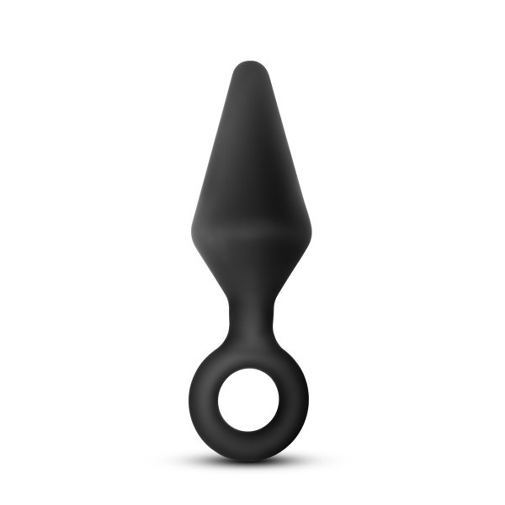 Anal Adventures Platinum - Silicone Loop Plug - Large - Black BL-10985