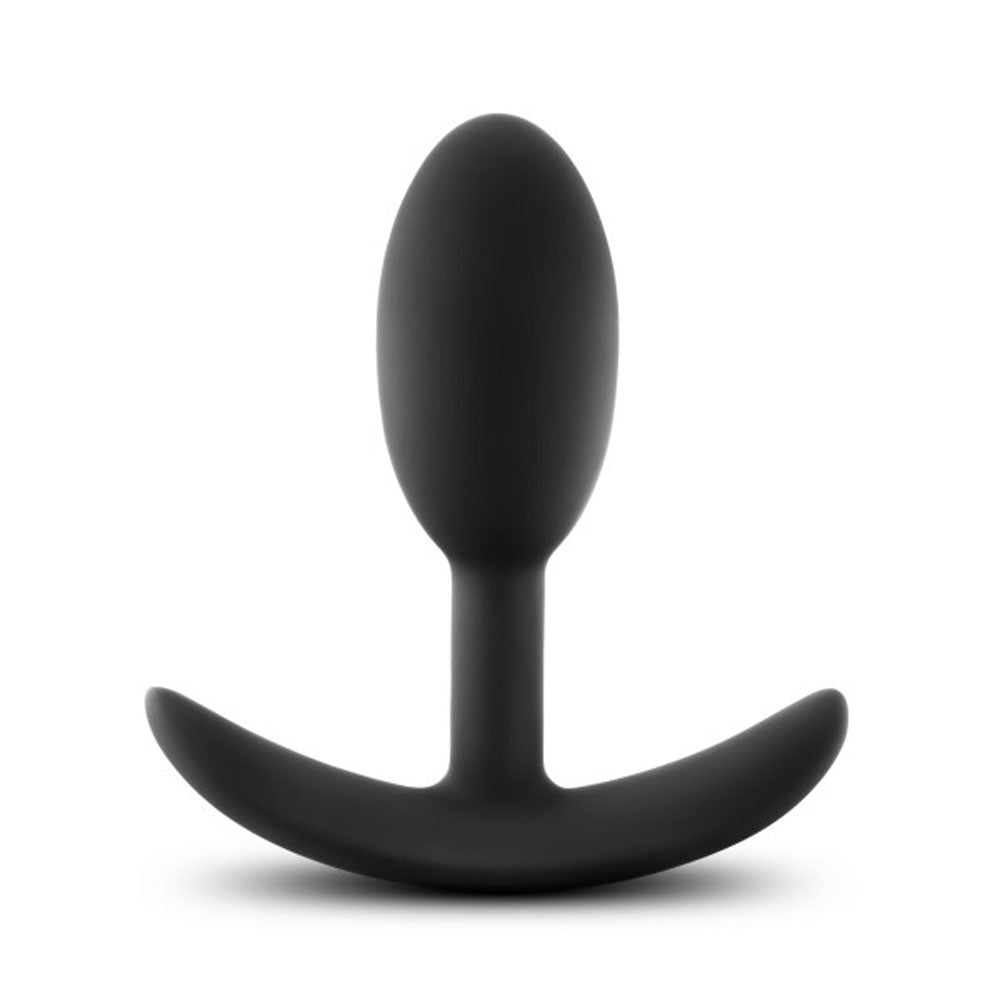 Anal Adventures - Platinum - Silicone Vibra Slim Plug - Small - Black BL-11845