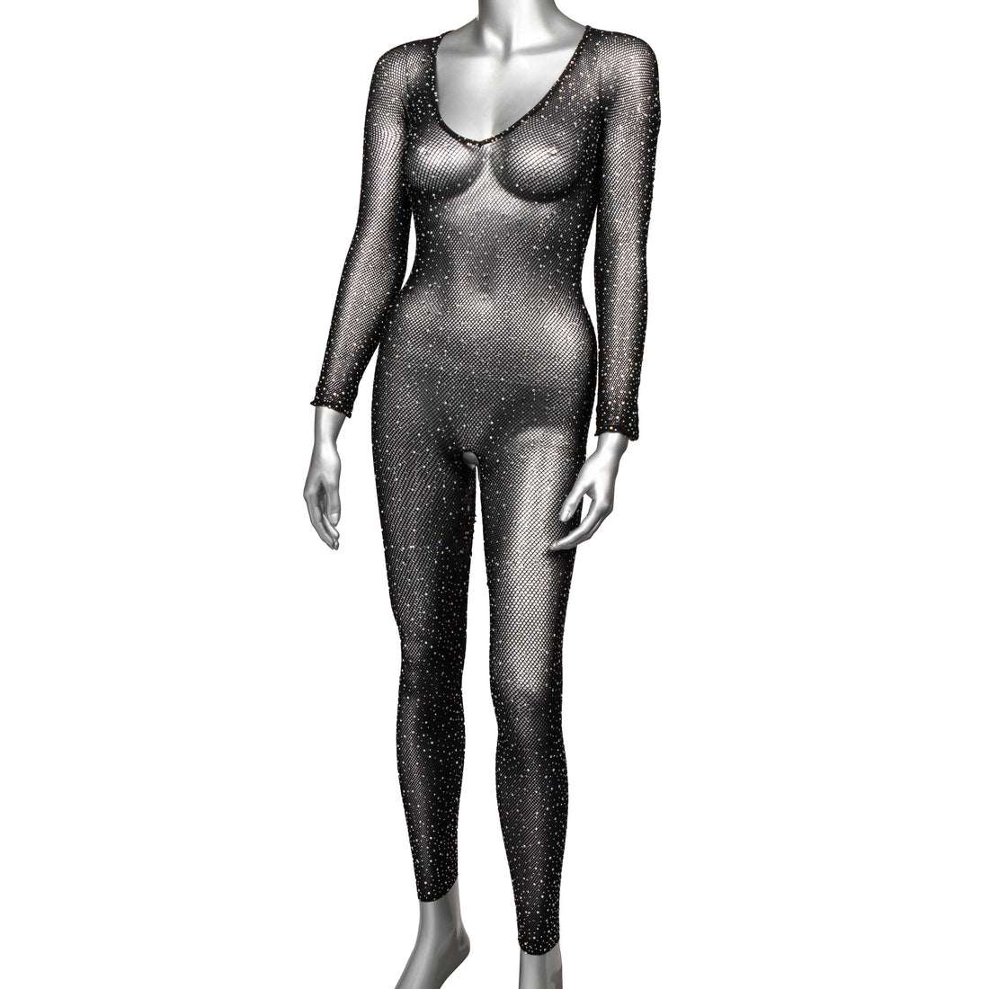 Radiance Crotchless Full Body Suit - One Size - Black SE3002353
