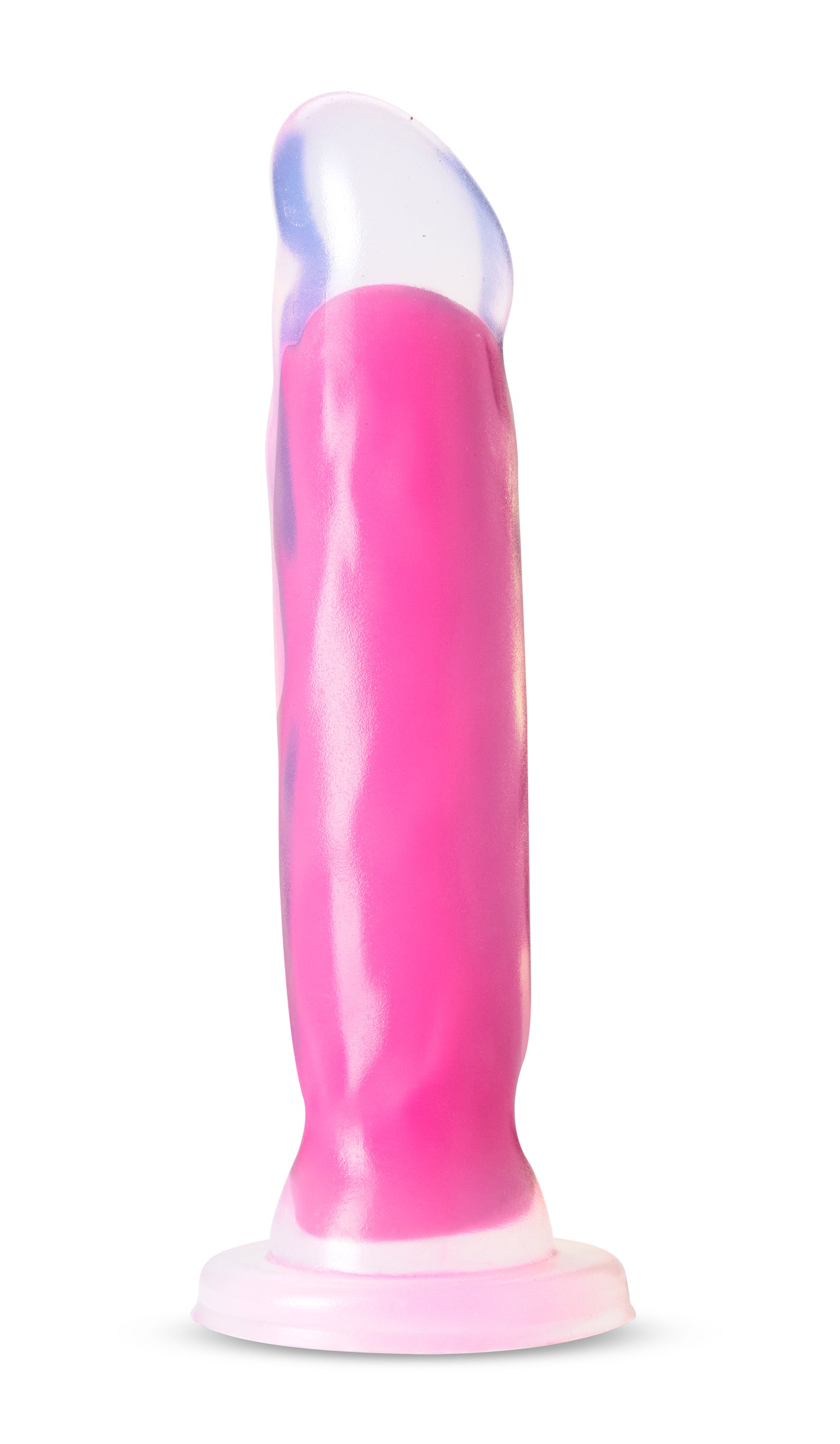 Neo Elite Glow in the Dark - Marquee - 8 Inch Silicone Dual Density Dildo - Neon Pink BL-88200