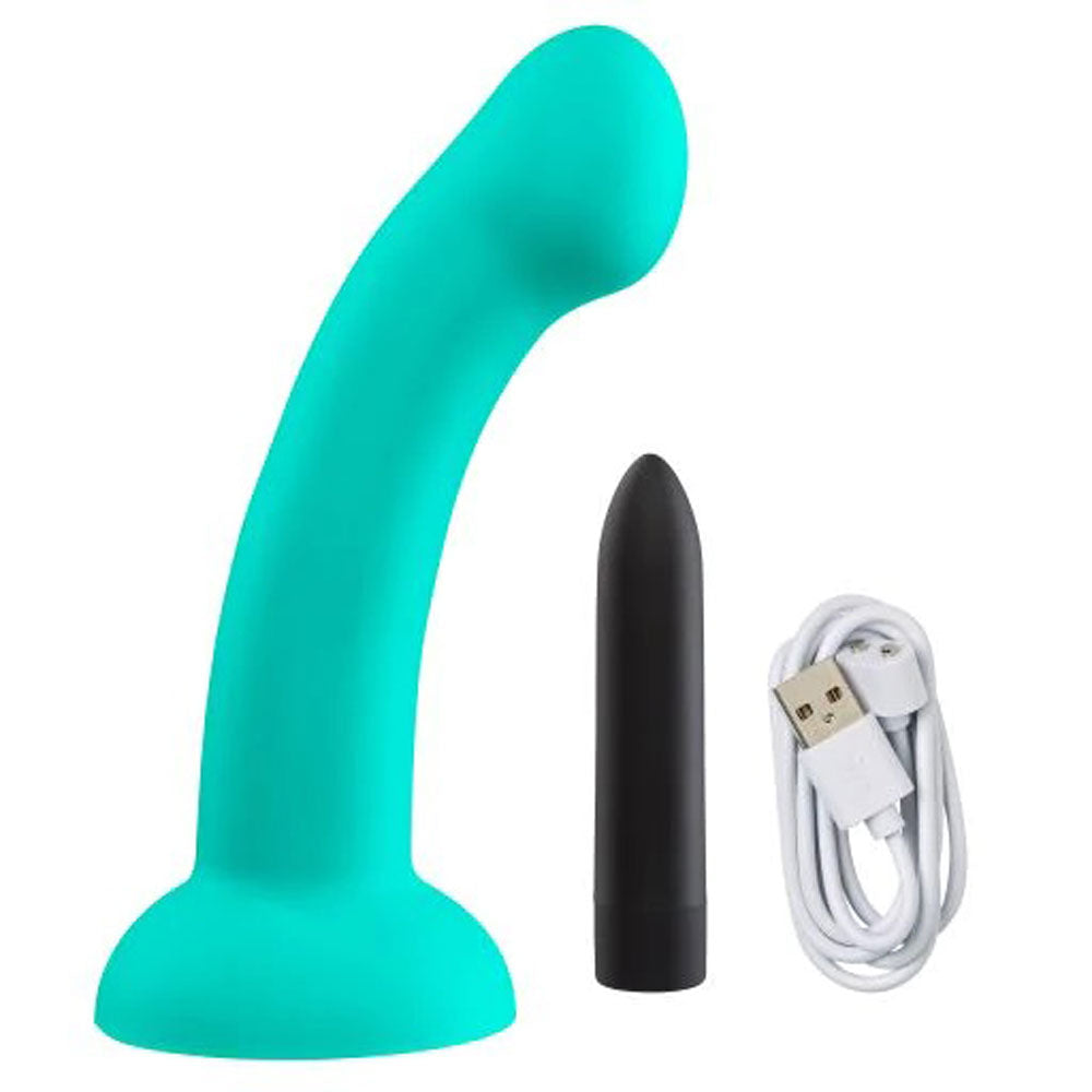 Ergo Super Flexi I Dong Soft and Flexible Liquid Silicone With Vibrator - Teal WTC963