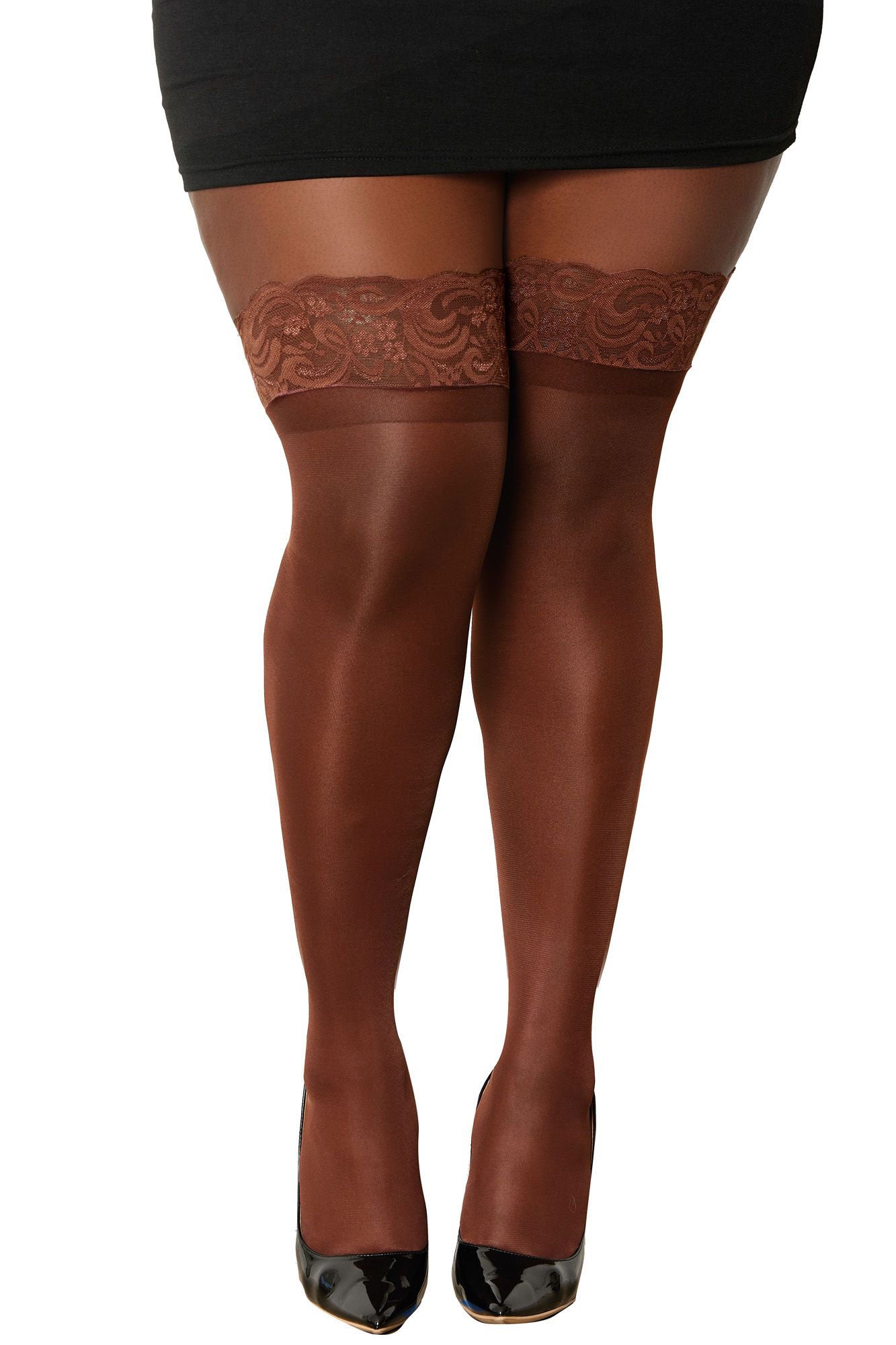 Lace Top Thigh High - Queen Size - Espresso DG-0005ESPQ