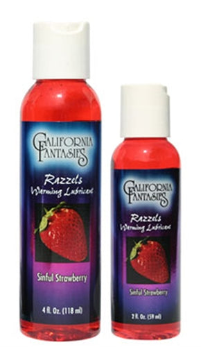Razzels Warming Lubricant - Sinful Strawberry -  2.5 Oz. Bottle CF-RSS-02