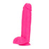 Neo Elite - 10 Inch Silicone Dual Density Cock  With Balls - Neon Pink BL-26410