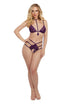 Bralette and Panty - One Size - Plum DG-12161PLUOS