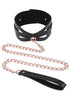 Brat Collar and Leash - Black / Rose Gold SS09841