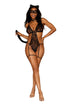 Frisky Kitty - One Size - Black DG-13298BLKOS