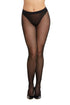 Fishnet Pantyhose With Rhinestones - One Size - Black DG-0378BLKOS