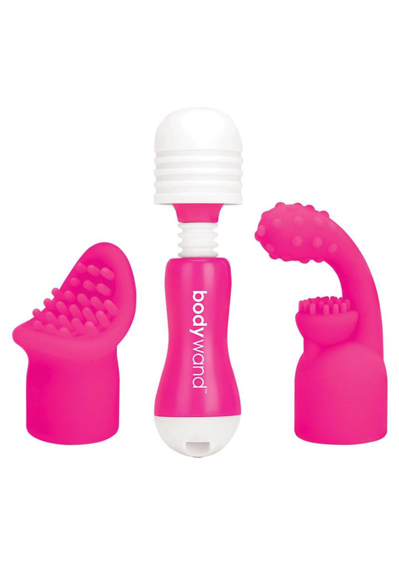 Bodywand Rechargeable Mini Massager With Attachments - Pink X-BW144